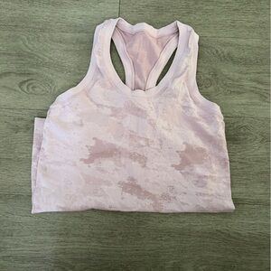 Athleta Light Pink Camo Tank Top